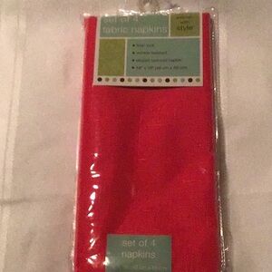 Red Fabric Napkins - Set of 4